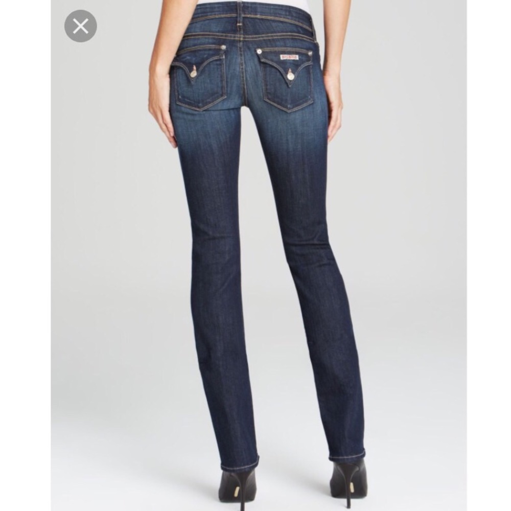 HUDSON Straight Leg Dark Denim Jeans